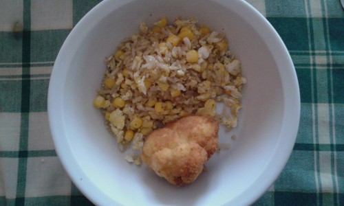 Tojásos-kukoricás barna rizs